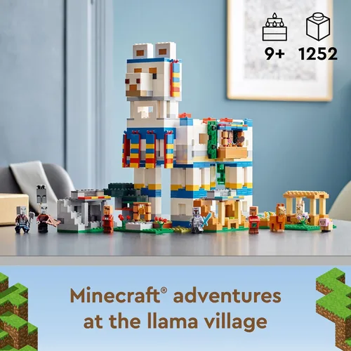 Miniatura 3 de LEGO Minecraft The Llama Village Farm House Toy Building Set 21188, idea de regalo de Minecraft para niños, niñas a partir de 9 años, crea una aldea