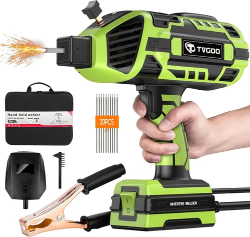 Máquina de Soldadura Portátil de Mano – Soldador de mano inversor IGBT de 110 V, soldador de arco portátil de 20-120 A con 5 ajustes de corriente