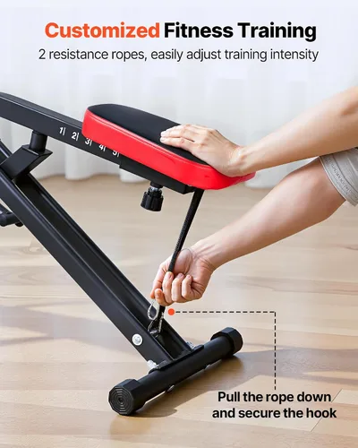 Miniatura 5 de VEVOR Squat Machine, Deep Squat Rowing Machine for Home, Easy Setup & Foldable Exercise Equipment, Glute Trainer Machine with 2/3 High-Strength