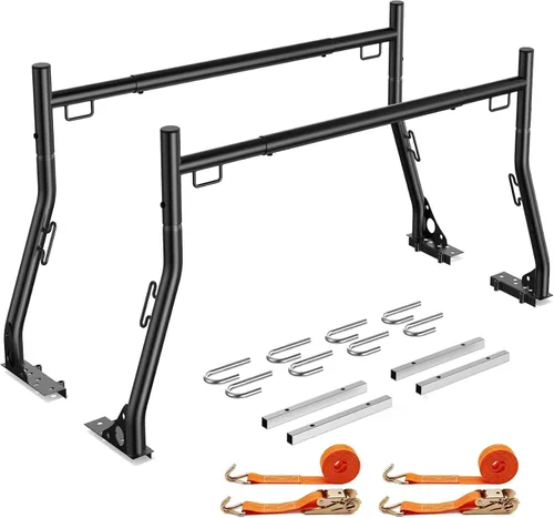 Miniatura 8 de JY PERFORMANCE Bastidores de escalera para camión, capacidad de 800 libras, bastidor de escalera extensible para caja de camioneta, acero resistente