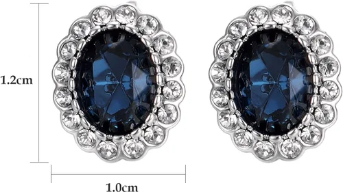 Miniatura 2 de Yoursfs Austria - Aretes de clip de cristal para mujer, chapados en oro de 18 quilates, joyería de moda con halo de circonita cúbica, aretes sin