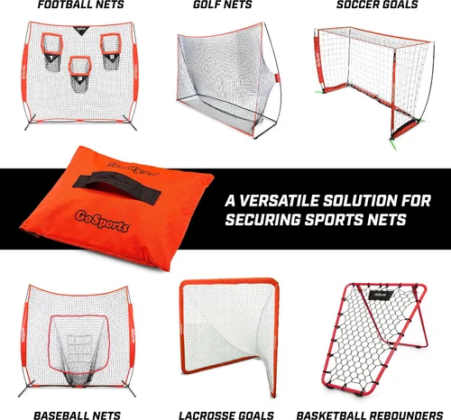 Miniatura 5 de GoSports Sports Net - Juego de 4 anclajes con peso para redes de béisbol, porterías de fútbol, redes de golf, redes de fútbol, redes de hockey y más