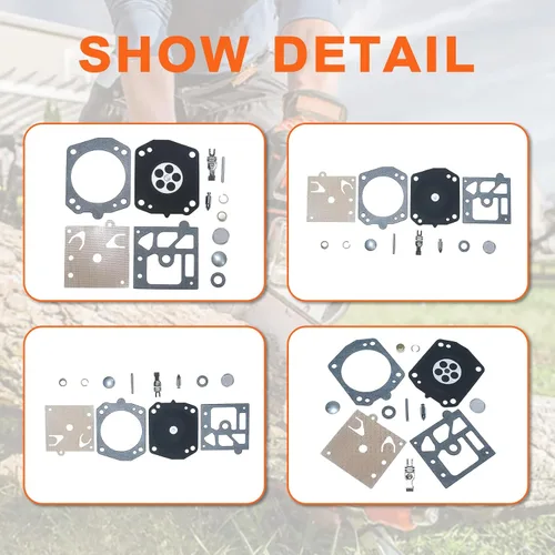 Miniatura 2 de Para Husqvarna 133 154 234 238 242 249 250 254 257 261 262 340 345 246 350 351, kit de reparación de carburador, para Walbro K-22-HDA HDA-10