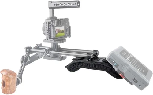 Miniatura 4 de NICEYRIG Soporte de hombro estable para videocámara DV/DC 0.591 in Rod Rail Support System DSLR Rig (bloque de riel de 0.591 in)