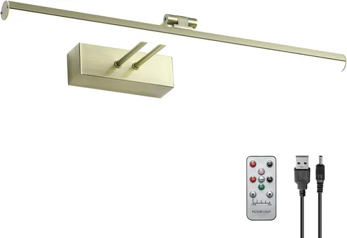 Miniatura 8 de Luz para Cuadros, Luz para Cuadros de 16" con Batería AA, Luz para Marco de Cuadros de Metal Completo, Luces Inalámbricas para Cuadros con Control