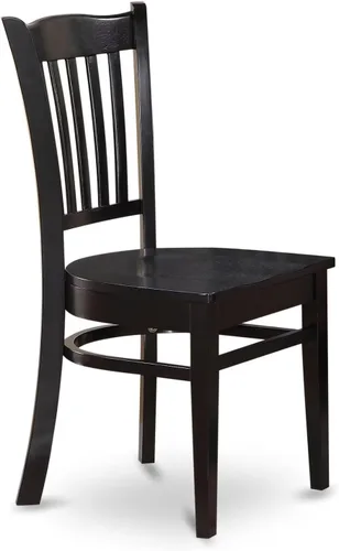 Miniatura 4 de East West Furniture GRC-BLK-W Groton - Sillas de comedor con respaldo de listones, sillas de cocina, juego de 2, color negro