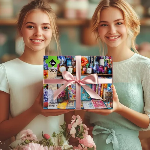 Miniatura 8 de Rompecabezas de 1000 piezas para adultos, rompecabezas de libros, rompecabezas de manual de flores, 1000 piezas, juegos creativos y regalos