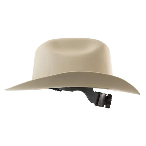 Miniatura 4 de Jackson Safety Western Outlaw - Gorro de seguridad con suspensión de trinquete de 4 puntos estilo sombrero de vaquero HDPE bronceado caja de 4 19502