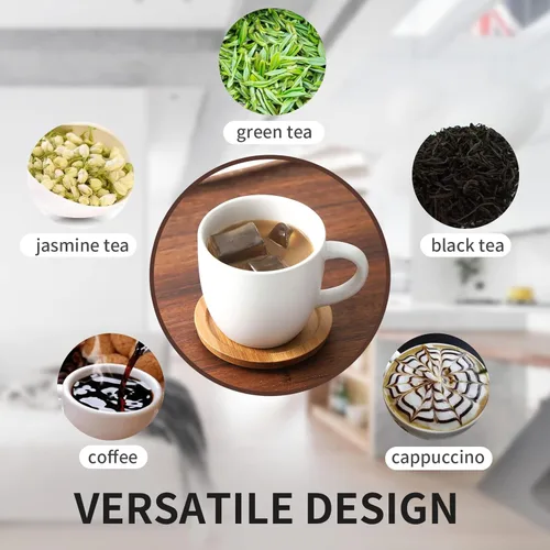 Miniatura 7 de HASENSE Juego de 6 tazas y platillos de espresso de 3 onzas, tazas Demitasse con asa para bebidas de café, café con leche, capuchino, café moca