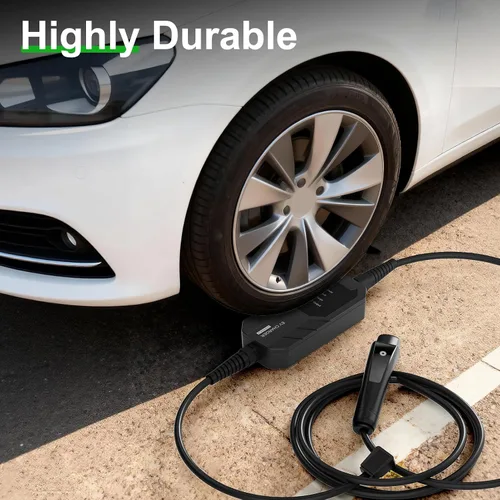 Miniatura 4 de MEGEAR Cargador Tesla de nivel 1 de 16 amperios, enchufe NEMA 5-15, cargador eléctrico portátil para automóvil con un cable de 23 pies, compatible