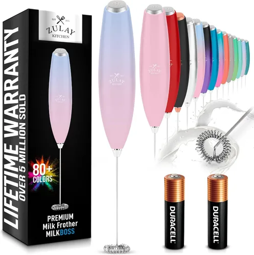 Miniatura 10 de Zulay Kitchen - Batidor eléctrico de mano para café, lattes, capuchinos, matcha y chocolate caliente, mezclador portátil para bebidas, accesorio
