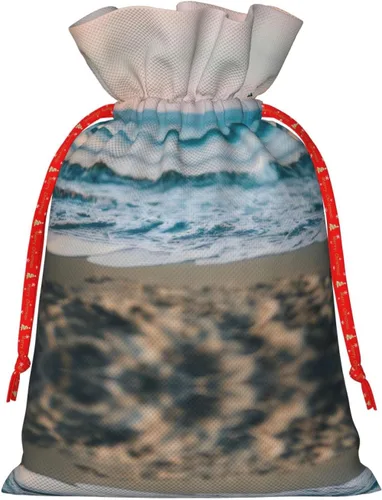 Miniatura 2 de MDATT Bolsas de regalo con cordón de playa y mar, bolsas de regalo de 5 x 7 pulgadas para bodas, Navidad, cumpleaños, decoración de Halloween