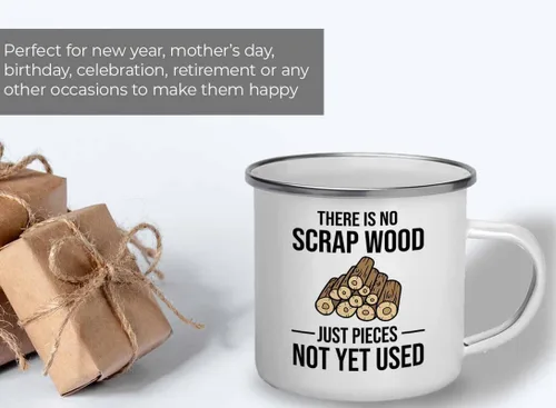 Miniatura 5 de Taza de carpintero de 12 onzas, sin chatarra de madera, regalo para trabajador de madera, constructor, ingeniero, técnico, constructor para hombres