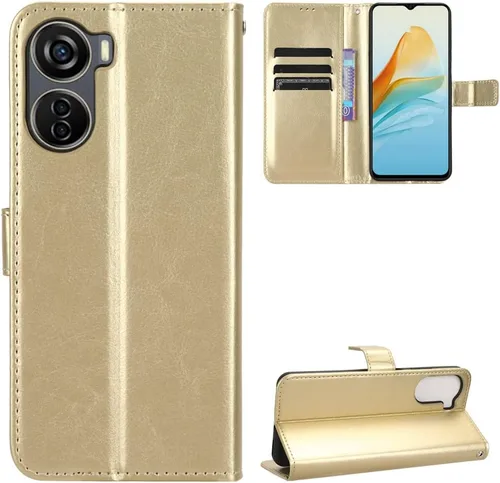 Miniatura 45 de Funda para Honor X50i, funda de cuero con tapa para Honor X50i 5G CRT-AN00 Case Gold Oro
