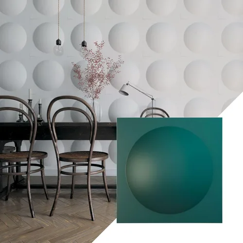 Miniatura 26 de Ekena Millwork 19 5/8 pulgadas de ancho x 19 5/8 pulgadas de alto, Sloane EnduraWall decorativo 3D, cromo brillante (cubre 2.67 pies cuadrados).