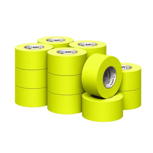 Miniatura 33 de Cinta Pro Gaff Gaffers de 1 pulgada de longitud de 55 yardas de longitud, color azul eléctrico mate. Cinta de alta resistencia de alta calidad