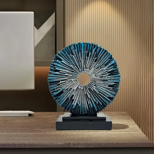 Miniatura 3 de Estatua abstracta para decoración del hogar, escultura de escritorio de oficina para hombres, adorno creativo de línea redonda para estantería