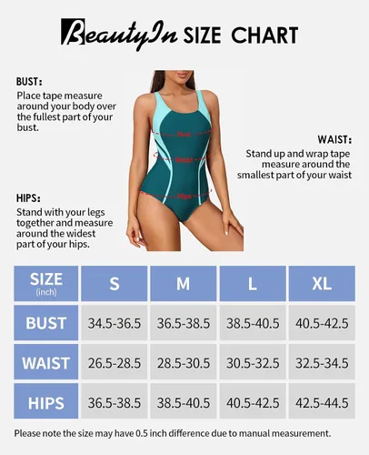 Miniatura 6 de beautyin Trajes de baño deportivos de una pieza para mujer, con control de abdomen, adelgazantes, trajes de baño deportivos