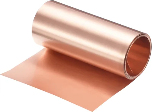 Miniatura 31 de uxcell Rollo de lámina de cobre de 78.740 in x 0.394 in x 0.001 in, 99.9% de tira de cobre puro de cobre intermitente placa de lámina de metal