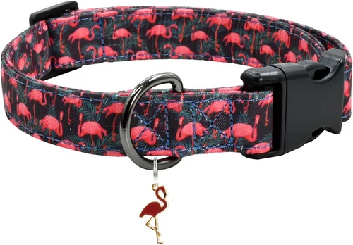 Miniatura 12 de Collar de perro con patrones de flores con accesorios, collares para perros de algodón suave para perros pequeños, medianos y grandes, hembras