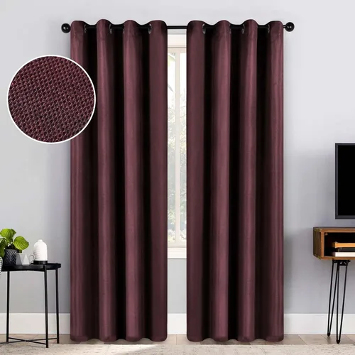 Miniatura 2 de Superior Cortinas opacas, aisladas, cortinas con bloqueo solar para dormitorio, sólidas, texturizadas, ventana de sala de estar, tejido térmico