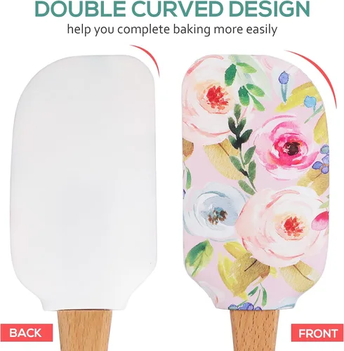 Miniatura 5 de 2 espátulas de crema para tartas, raspadores de silicona para tartas, accesorios para raspadores de mantequilla, espátulas para hornear para cocina