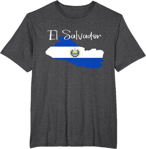Miniatura 22 de Camiseta con la bandera de El Salvador, mapa de El Salvador, camiseta de Salvador para mujer