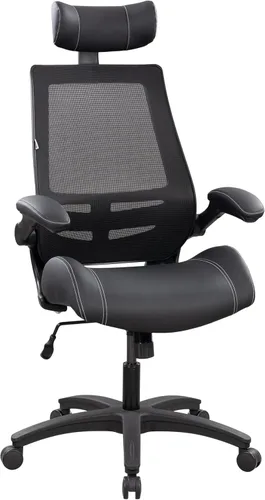 Miniatura 8 de BOLISS Silla de escritorio ergonómica de oficina de 400 libras, grande y alta con asiento ancho, silla ejecutiva de malla con respaldo alto con Negro