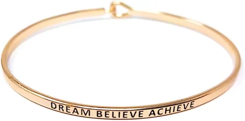 Miniatura 28 de By you - Brazalete con gancho, pulsera delgada grabada con un mensaje positivo e inspirador