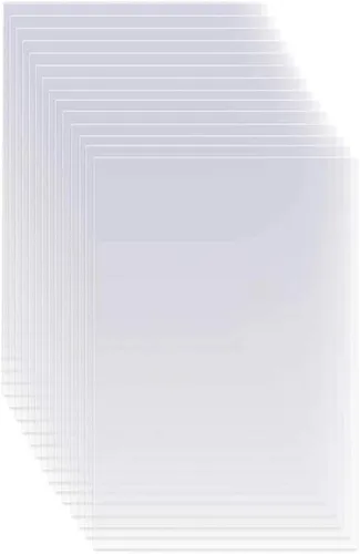 Paquete de 15 hojas de plantillas de Mylar transparentes de 6 mil, plantillas en blanco de 12 x 24 pulgadas, material de plantilla reutilizable, haz