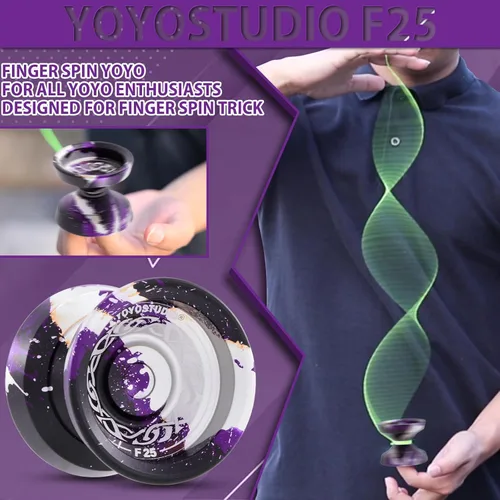 Miniatura 3 de YOYOSTUDIO F25 Trick Yoyo Profesional Sensible para Niños 8-12, Yoyo No Sensible para Truco de Dedo, Yoyo Pro con Kit de Accesorios de Yoyos, 10