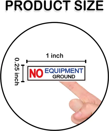 Miniatura 2 de 120 calcomanías pequeñas luminosas para salida de 0.3 x 1 pulgada - GFCI AFCI protegidas placas de receptáculo de salida de tierra etiqueta