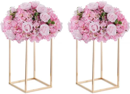 Miniatura 18 de Soporte de pedestal negro para plantas, 2 piezas, soporte de metal para plantas, soporte de flores de 15.75 pulgadas de alto, soporte para flores