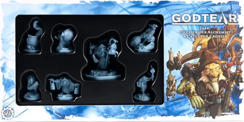 Miniatura 3 de Steamforged Games Godtear: Rhodri, Thane of The Forsaken mantiene el set de campeones de los Guardianes