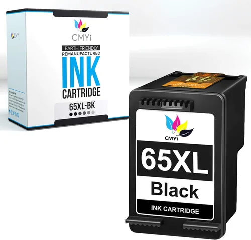 65XL - Cartucho de tinta de repuesto negro para HP AMP 100, 101, 105, 120, 125, 130, DeskJet 2600, 2620, 2622, 2624, 2628, 2630, 2632, 2633, 2634,