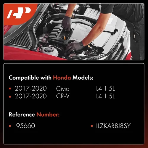 Miniatura 2 de A-Premium Iridium Platinum Bujías compatibles con Honda CR-V CRV 2017-2020, Civic 2017-2020, 1.5L, paquete de 4