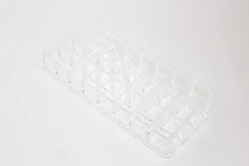 Miniatura 2 de Estuche organizador de acrílico para maquillaje y lápiz labial o soporte para brochas con 24 compartimentos