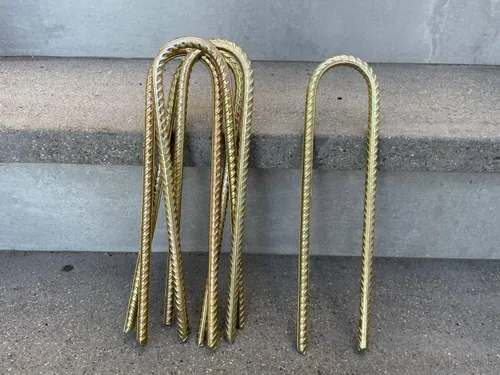 Miniatura 10 de Sandbaggy Estacas de refuerzo – Anclajes de suelo de 12 pulgadas para tiendas de campaña, jardines, vallas, decoraciones de vacaciones y Navidad