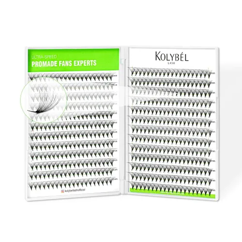 Miniatura 19 de 500 abanicos de pestañas postizas premontados 10D abanicos de pestañas postizas premontados 0.07 D rizados 8-15mm abanicos de pestañas postizas