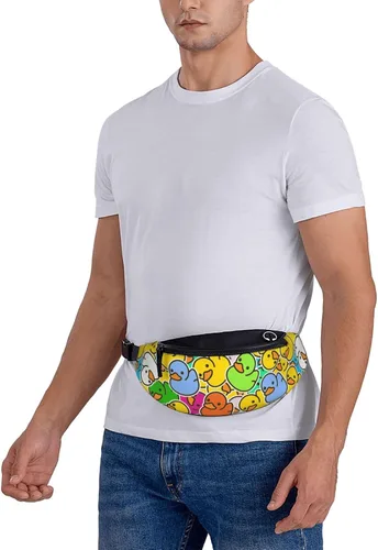 Miniatura 4 de Riñonera cruzada con la bandera de Estados Unidos, para hombres y mujeres, para viajes, caminar, correr, senderismo, pesca., Pato Multicolor 1