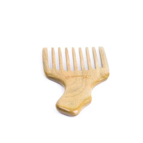Miniatura 2 de Breezelike Peine de madera para cabello rizado, peine de madera de dientes anchos naturales para cabello rizado, peine de madera de sándalo sin