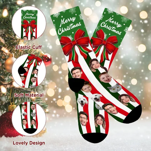 Miniatura 110 de Artsadd Calcetines personalizados para mujeres y hombres, amantes de los perros y gatos, regalos divertidos unisex personalizados