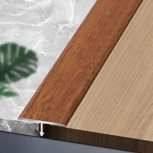 Miniatura 27 de Tiras de transición de moldeo en T de grano de madera, tiras de cubierta de umbral de aleación de aluminio, decoración de borde de alfombra a LVT