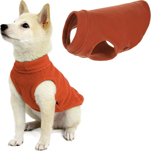 Miniatura 40 de Gooby - Chaleco de Vellón Elástico, Chaleco de Vellón Tipo Pullover Chaqueta Suéter para Perros, Azul Argyle, Extra Pequeño