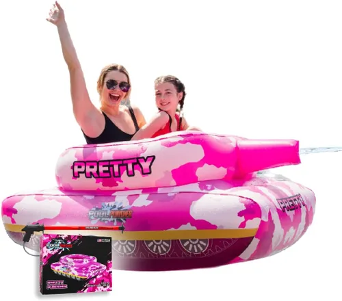 Miniatura 7 de Flotador inflable de alta calidad para piscina, flotador inflable con cañón de agua que explota agua hasta 50 pies. Flotadores inflables duraderos