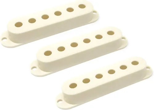 Miniatura 8 de Cubiertas para pastillas de bobina simple de plástico crema para guitarra eléctrica Fender Stratocaster Strat (juego de 3) PCST-CRM