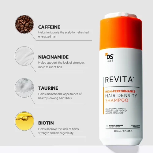 Miniatura 3 de DS Labs Revita Champú, 100 mL – Limpieza refrescante del cuero cabelludo para un aspecto más lleno, voluminizante, hidratación ligera, sin sulfato
