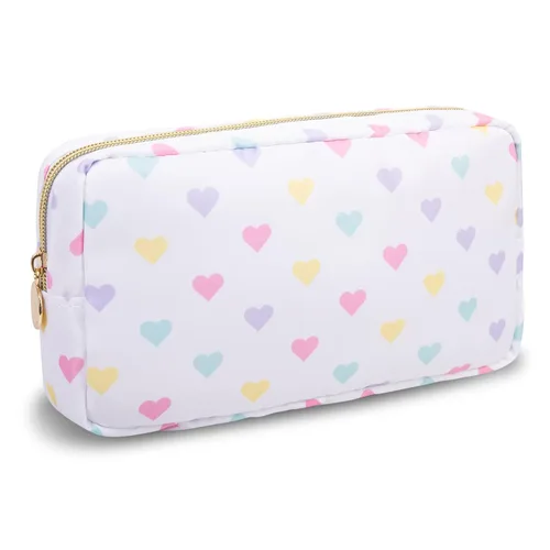 Miniatura 59 de Estuche pequeño para lápices y maquillaje para bolso, lindo estuche de lápices, bolsa de pinceles de maquillaje de nylon con cremallera, estuche
