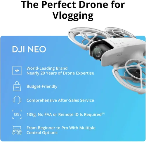 Miniatura 7 de DJI Neo, Minidron con cámara 4K UHD para adultos, dron de 135 g que te sigue, despegue con la palma, seguimiento de sujetos, QuickShots, video