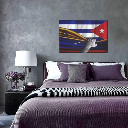 Miniatura 4 de Lienzo decorativo para pared, diseño de bandera de Venezuela y bandera cubana de Cuba, impresiones artísticas de pared de 12 x 18 pulgadas, sin